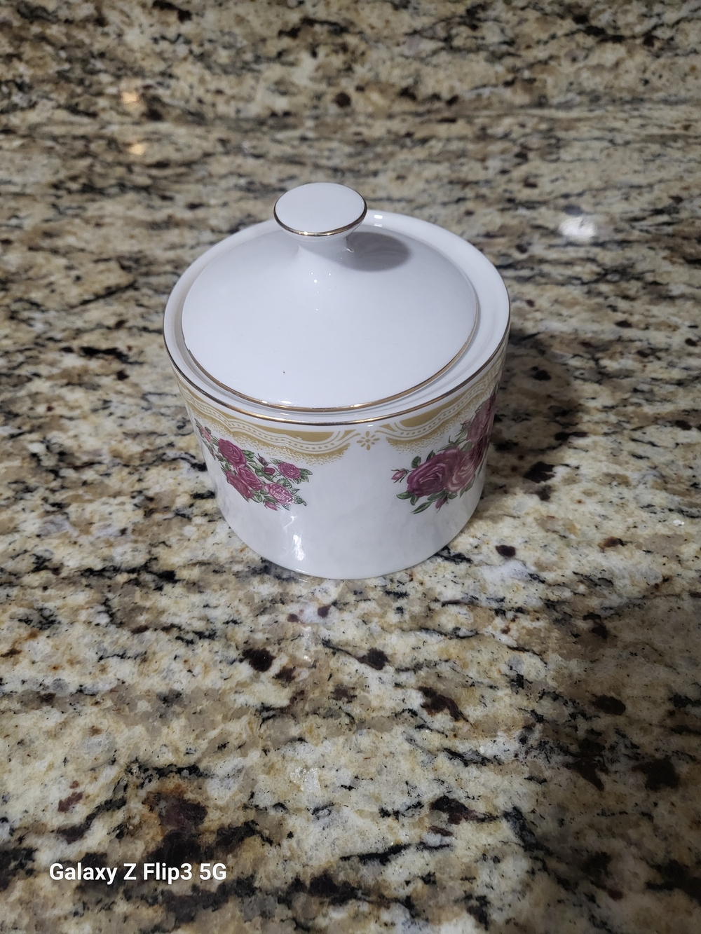 Farberware Rose Floral 4 Pc Serving Set Platter Bowl Creamer Sugar - Picture 15 of 16